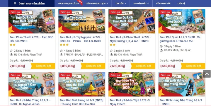 Du lịch 2/9: Rao bán rầm rộ combo giá rẻ-1