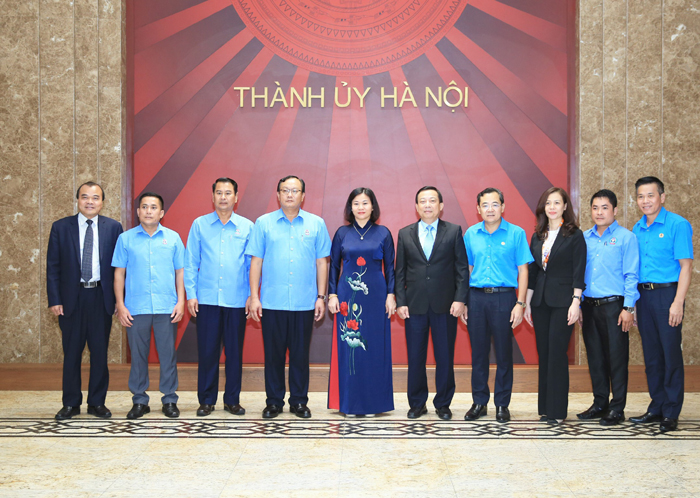 Tăng cường hợp tác, trao đổi kinh nghiệm hoạt động công đoàn giữa Hà Nội - Viêng Chăn-2