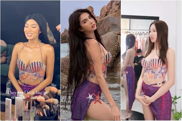 Thảo Nhi Lê bị ví như bạch tuộc khi mặc đầm đụng Ngọc Trinh-11