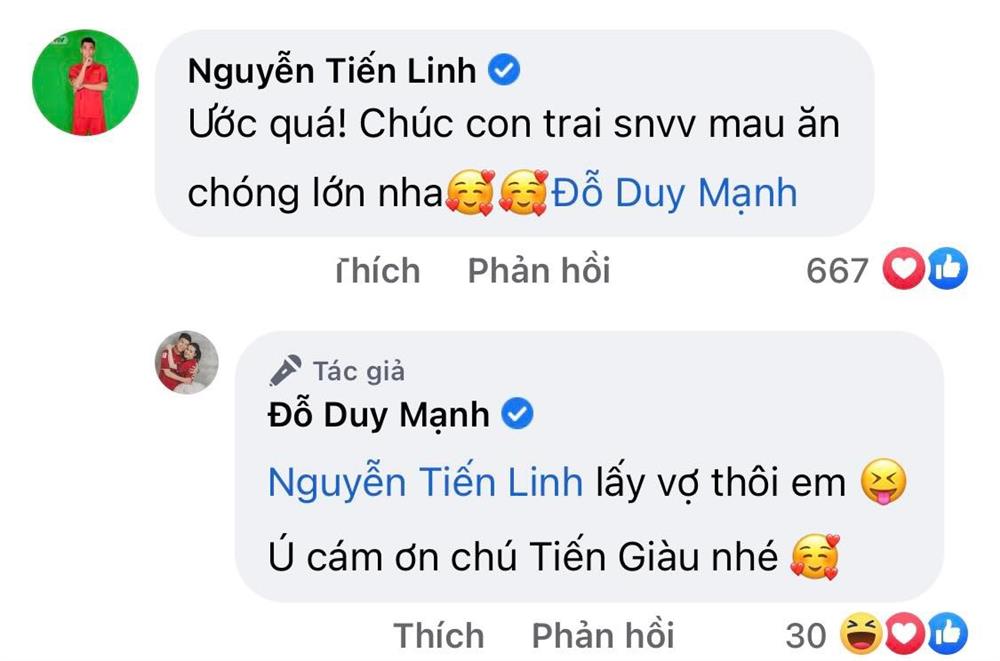 Tiến Linh đào hoa nhìn gia đình Duy Mạnh sum vầy chỉ biết thốt lên: Ước quá!-2