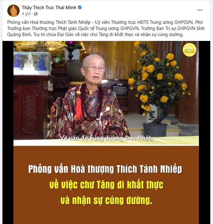 Nóng rẫy chuyện cúng dường tiền mặt ở Chùa Ba Vàng, lời qua tiếng lại của các nhà tu hành triệu follower-3