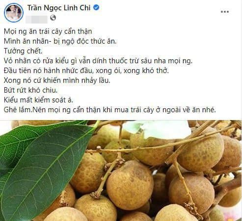 Linh Chi ngộ độc tưởng chết sau khi ăn nhãn, đến giờ người vẫn xanh lè-1