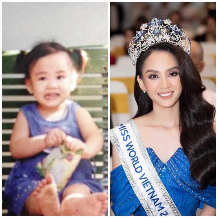 Hoa hậu Mai Phương khoe ảnh đáng yêu ngày bé-1