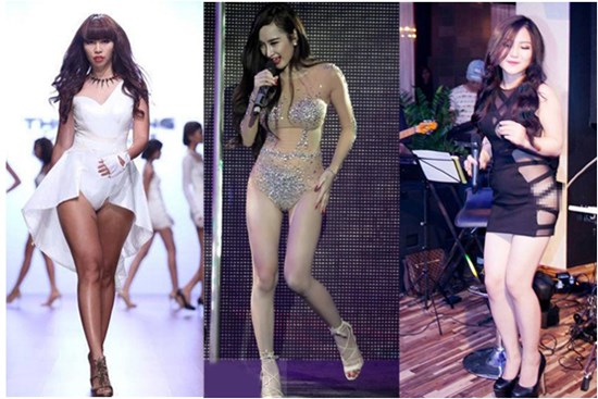 Loạt đầm phản cảm 'ăn gậy' của sao Việt, Hà Anh chưa hở nhất?