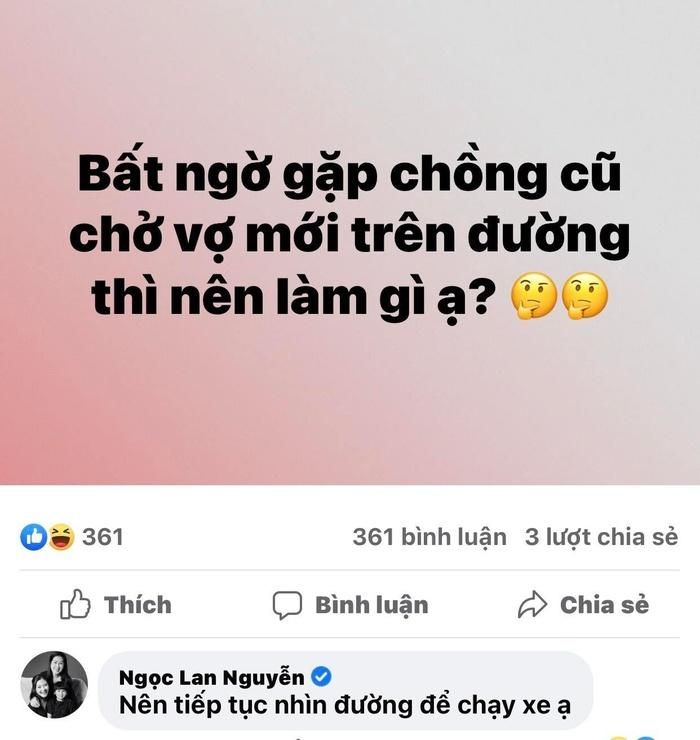 Ngọc Lan có phản ứng ra sao khi được hỏi thấy chồng cũ chở vợ mới trên đường-2