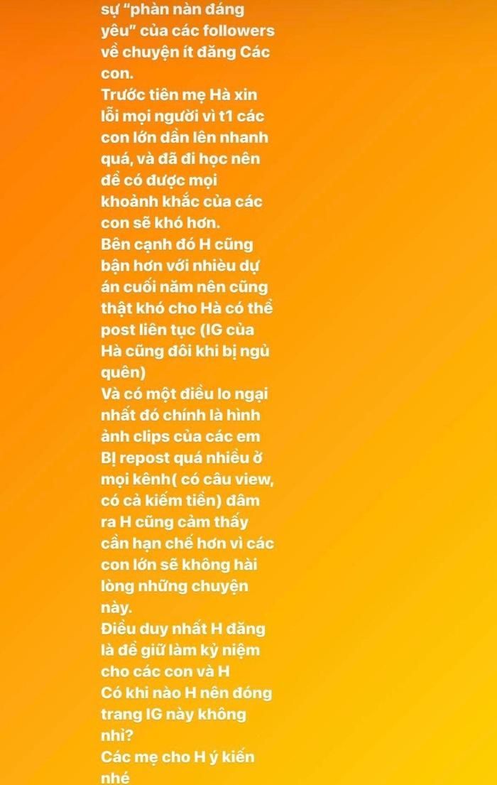 Hà Hồ muốn khóa tài khoản mạng xã hội của các nhóc tỳ vì lo lắng điều này-2