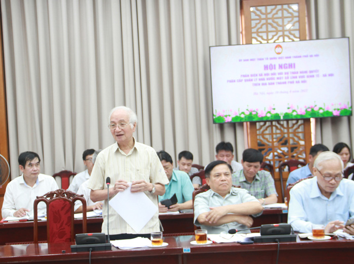 Phản biện xã hội Dự thảo Nghị quyết phân cấp quản lý nhà nước một số lĩnh vực KT-XH trên địa bàn Thành phố-2