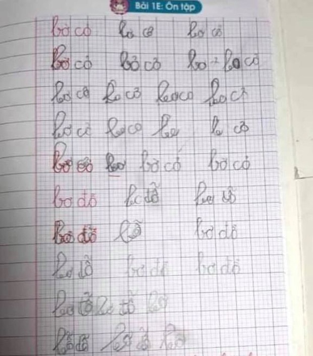 Nhức cái đầu với màn khoe chữ của con chuẩn bị vào lớp 1-7