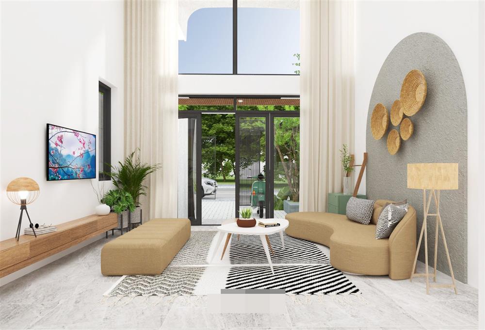 Nhà gác lửng siêu đẹp, không gian thông tầng thoáng đãng-4