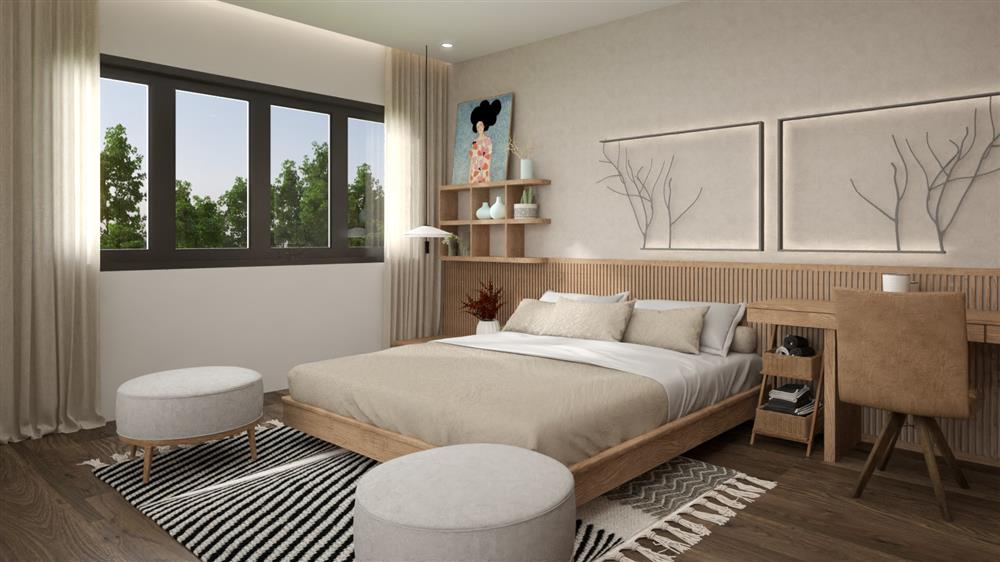 Nhà gác lửng siêu đẹp, không gian thông tầng thoáng đãng-6