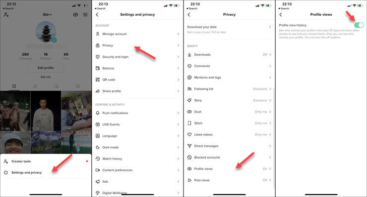 Làm sao để biết ai đã ghé thăm trang TikTok của bạn?-1