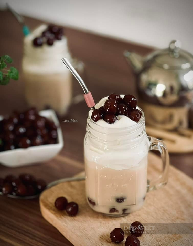 Mách bạn cách làm trà sữa trân châu đường nâu kem tươi mát lịm, bao ngon-1