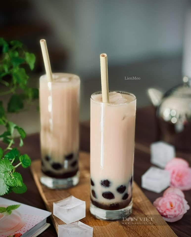Mách bạn cách làm trà sữa trân châu đường nâu kem tươi mát lịm, bao ngon-2