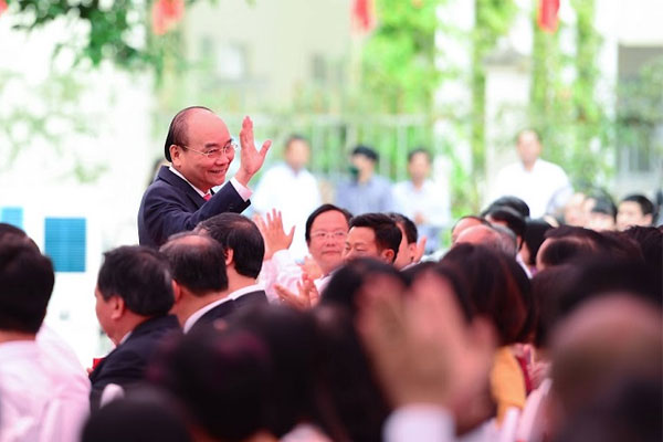 Chủ tịch nước Nguyễn Xuân Phúc dự Lễ khai giảng tại Trường THPT Chuyên Khoa học tự nhiên - Đại học Quốc gia Hà Nội-1