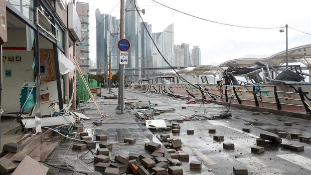 Miền Nam Hàn Quốc hoang tàn sau cơn bão lịch sử-8