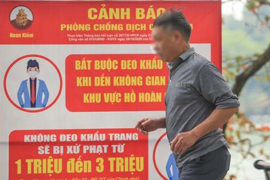 Phạt đến 3 triệu đồng nếu không đeo khẩu trang để phòng chống dịch