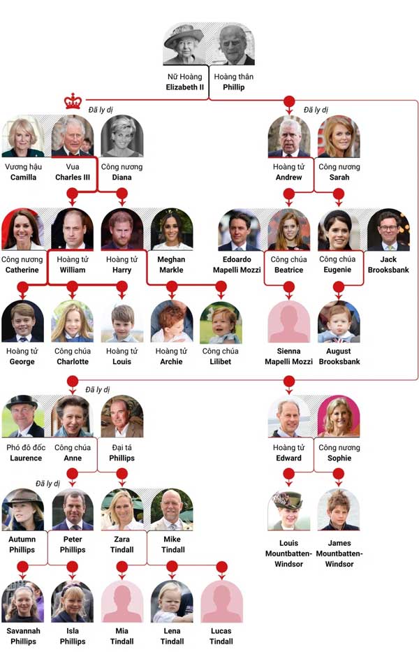 Thứ bậc kế vị ngai vàng sau khi Nữ hoàng Anh qua đời-1