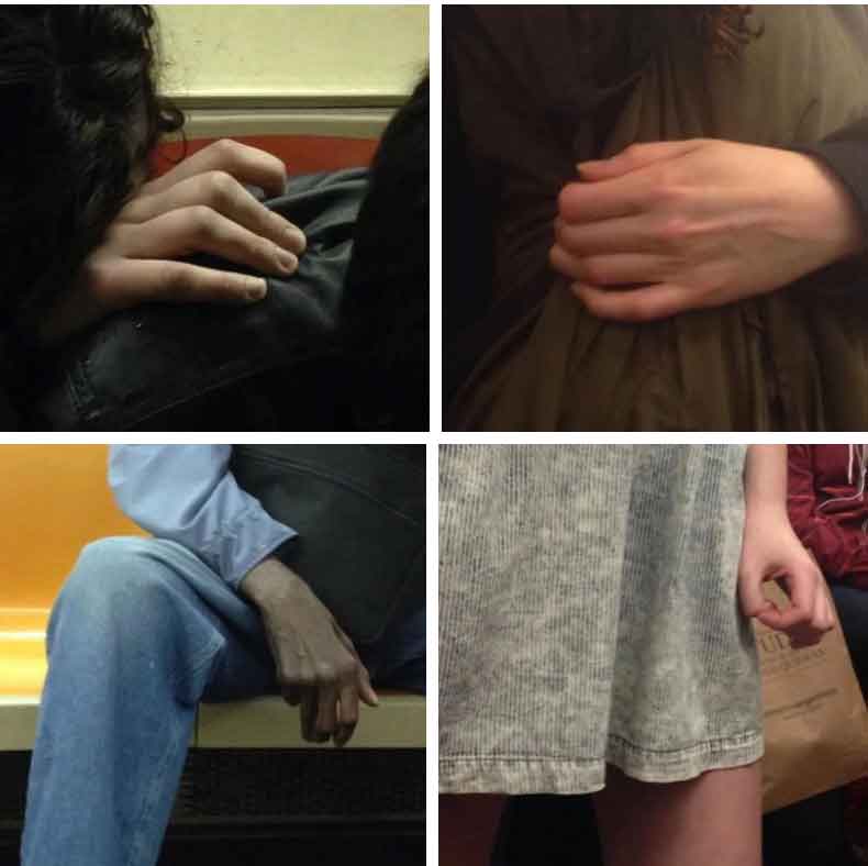 Bộ ảnh bàn tay trên tàu điện ngầm: Nhìn bàn tay, biết tâm trạng, tính cách-4