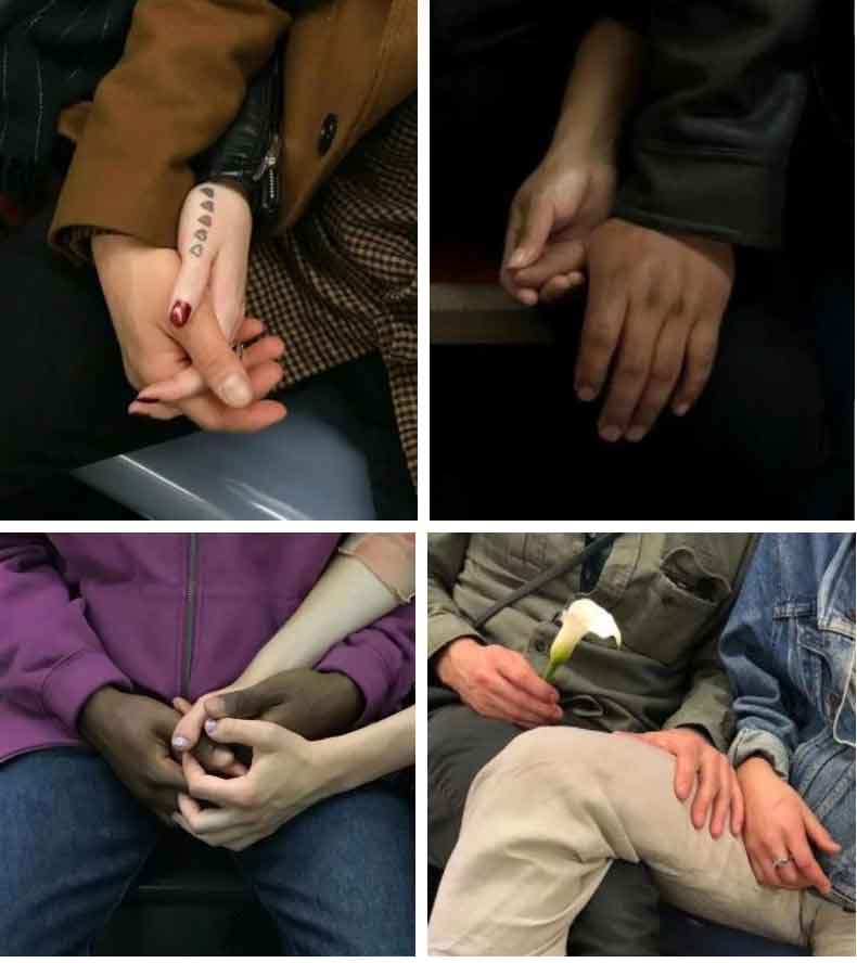 Bộ ảnh bàn tay trên tàu điện ngầm: Nhìn bàn tay, biết tâm trạng, tính cách-7