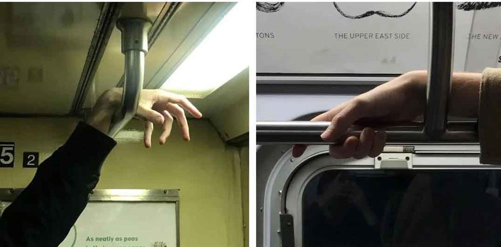 Bộ ảnh bàn tay trên tàu điện ngầm: Nhìn bàn tay, biết tâm trạng, tính cách-9