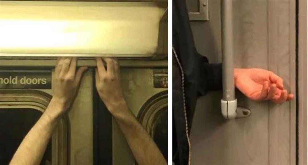 Bộ ảnh bàn tay trên tàu điện ngầm: Nhìn bàn tay, biết tâm trạng, tính cách-12