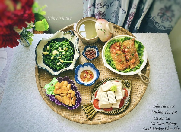 Mẹ đảm Vũng Tàu khoe loạt mâm cơm gia đình đầm ấm sau đại dịch, nhìn đẹp mắt hấp dẫn không thua nhà hàng-4