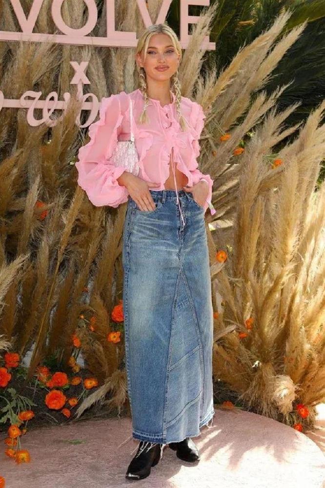 Hailey Bieber, chị em Hadid dẫn đầu xu hướng diện denim mùa thu-4