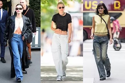 Hailey Bieber, chị em Hadid dẫn đầu xu hướng diện denim mùa thu