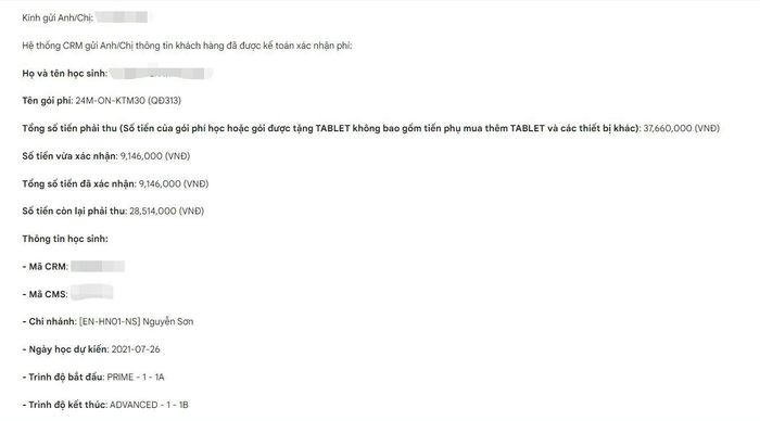 Phụ huynh kéo đến tố trung tâm tiếng Anh ở Hà Nội thu phí rồi hoãn dạy-2