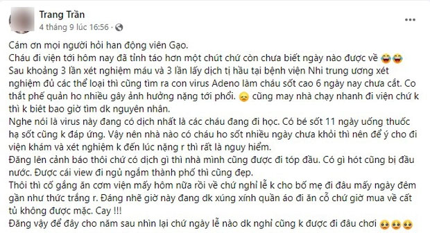 Bé sốt cao mấy ngày không khỏi, mẹ bàng hoàng khi biết con nhiễm virus Adeno-2