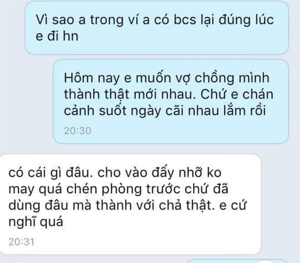 Vợ đi công tác về lại phát hiện trong ví chồng có bao cao su, hỏi thì chồng đáp câu khó tin-1