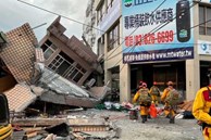 Nhà cửa đổ sập sau trận động đất mạnh tại Đài Loan