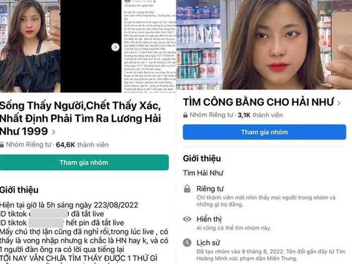 Vụ Hải Như mất tích: Gia đình lên tiếng cảnh báo về những hội nhóm lạ kêu gọi tìm kiếm-3