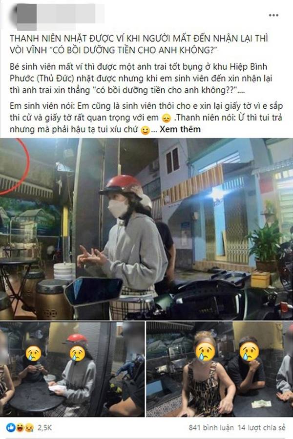 Thanh niên nhặt được ví rồi trả lại cho người mất và hành động cảm lạnh gây ngỡ ngàng-1