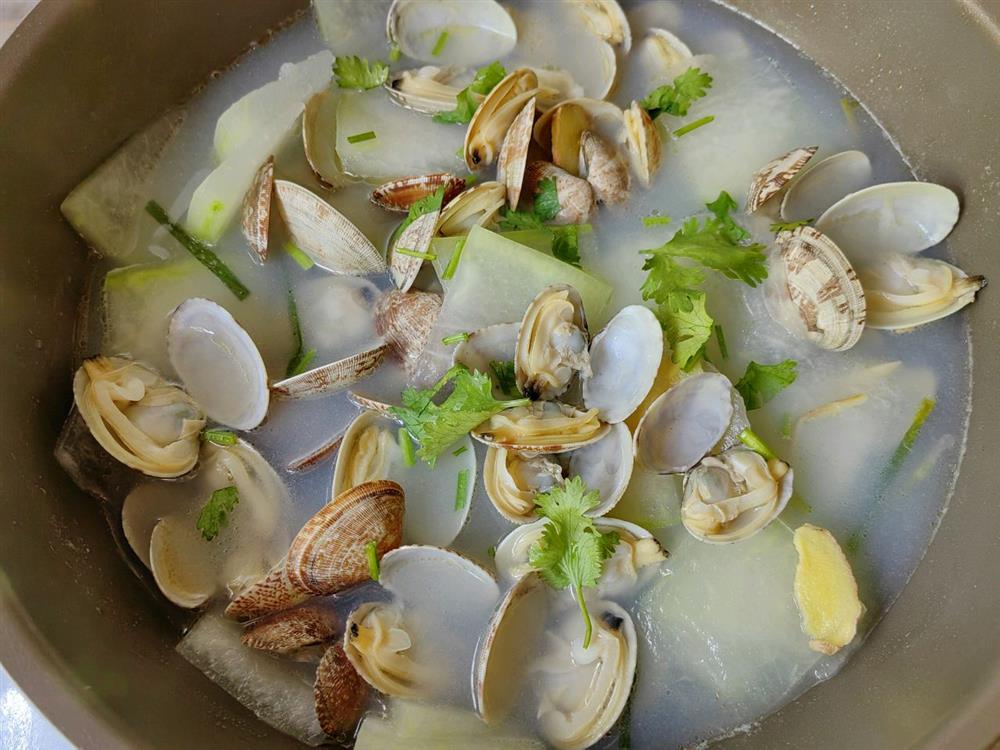 Canh ngao nấu bí đao ngọt mát ngày nóng-9