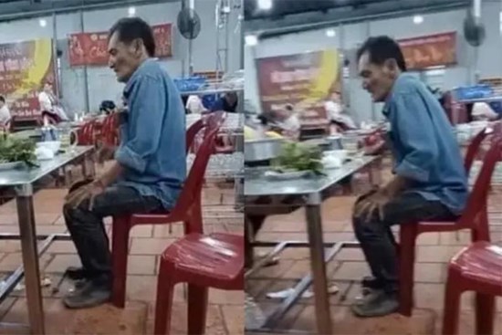 Nghệ sĩ Thương Tín xuất hiện ở quán ăn bình dân với vẻ ngoài tiều tụy, hốc hác