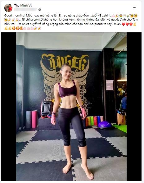 Thu Minh khoe cơ bụng nổi múi sau thời gian tăng cân không phanh-1