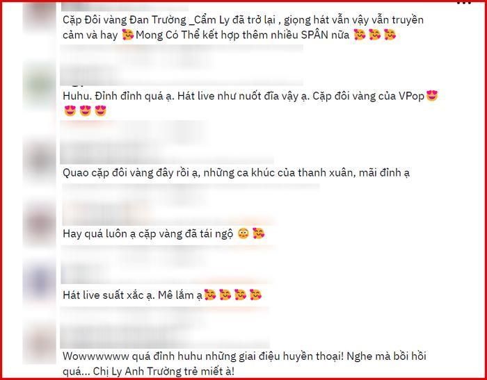 Dân mạng bồi hồi trước màn song ca giữa Cẩm Ly và Đan Trường: Cả một trời thanh xuân là đây!-2