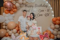 Vợ chồng hậu vệ Phạm Xuân Mạnh tổ chức sinh nhật cho con gái