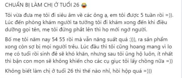Bật cười trước đoạn tin nhắn của người mẹ với con gái khi biết mình có bầu ở tuổi 54-2