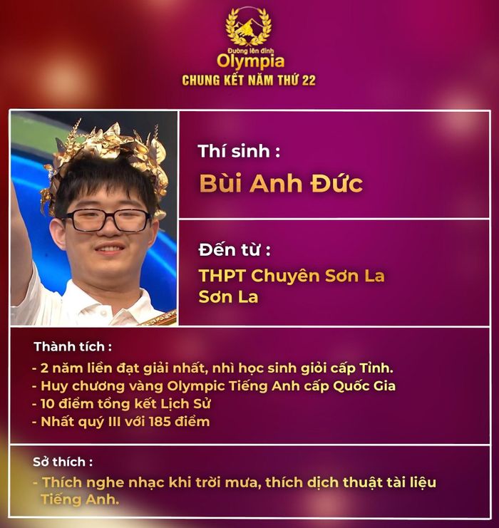 Thành tích ấn tượng của 4 thí sinh thi đấu chung kết Đường lên đỉnh Olympia 2022-3