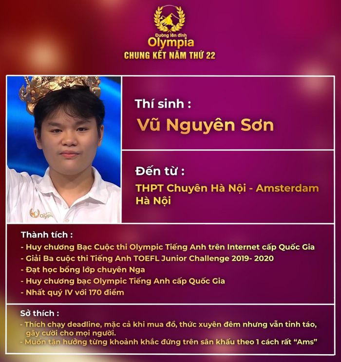 Thành tích ấn tượng của 4 thí sinh thi đấu chung kết Đường lên đỉnh Olympia 2022-4