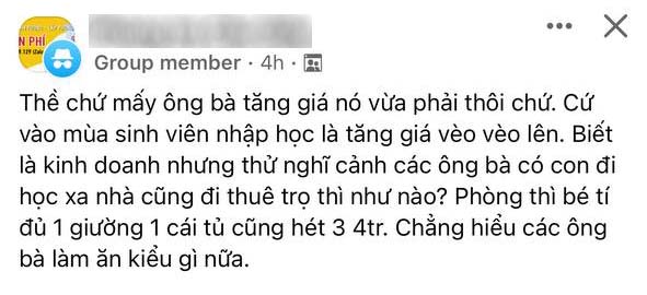 Sinh viên bất lực nhìn nhà trọ tăng giá mức trên trời: 4-5 triệu đồng/tháng chưa tính tiền điện, nước-1