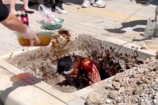 Dân mạng ngán ngẩm cảnh chú rể bị đổ đậu phụ thối lên người ‘theo phong tục’