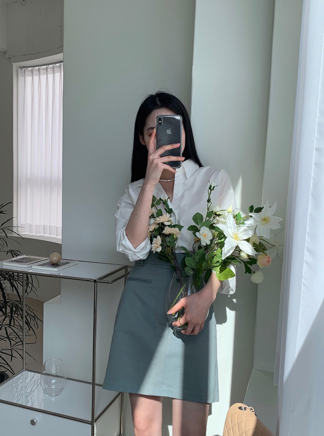 11 cách phối áo sơ mi với chân váy dành cho nàng công sở-1