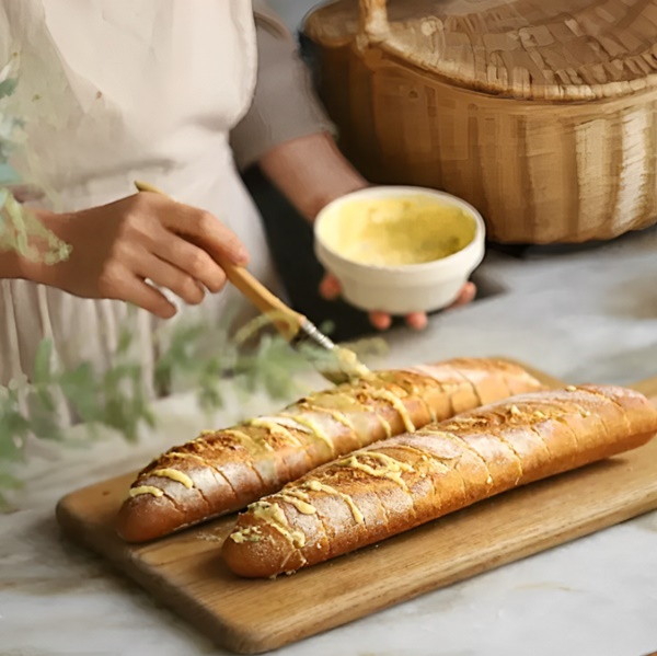 Công thức làm bánh mì bơ tỏi giòn rụm, thơm nức của người Hàn-5