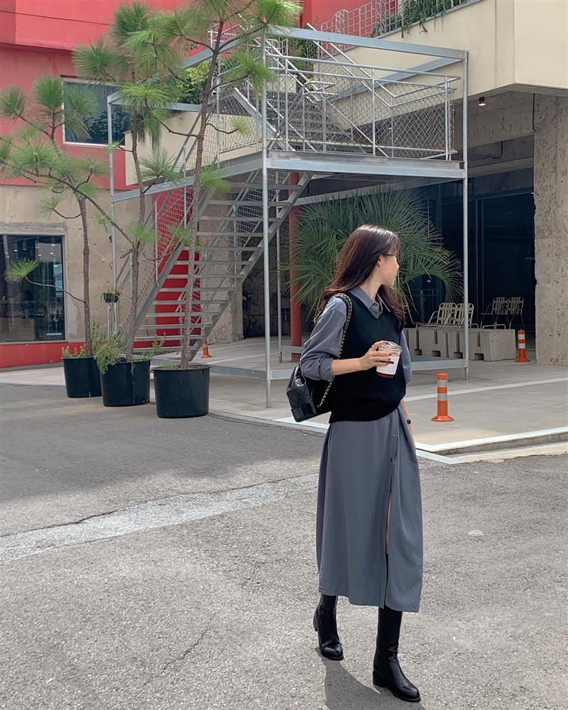 9 cách tái chế đồ hè thành đồ thu của phụ nữ Hàn-6