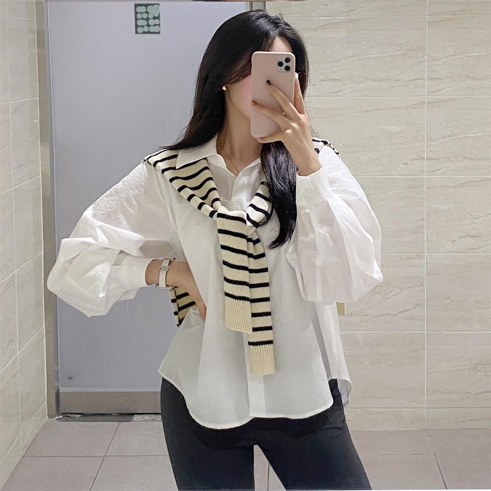 9 cách tái chế đồ hè thành đồ thu của phụ nữ Hàn-7