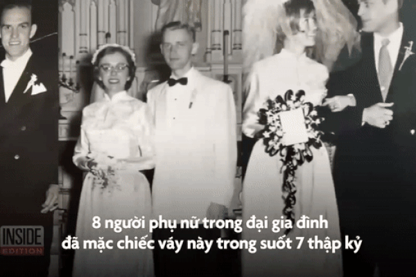 Váy cưới giá 100 USD được truyền lại suốt 72 năm