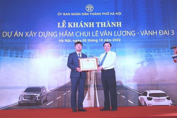 Hà Nội khánh thành hầm chui tại nút giao Lê Văn Lương - Vành đai 3-4